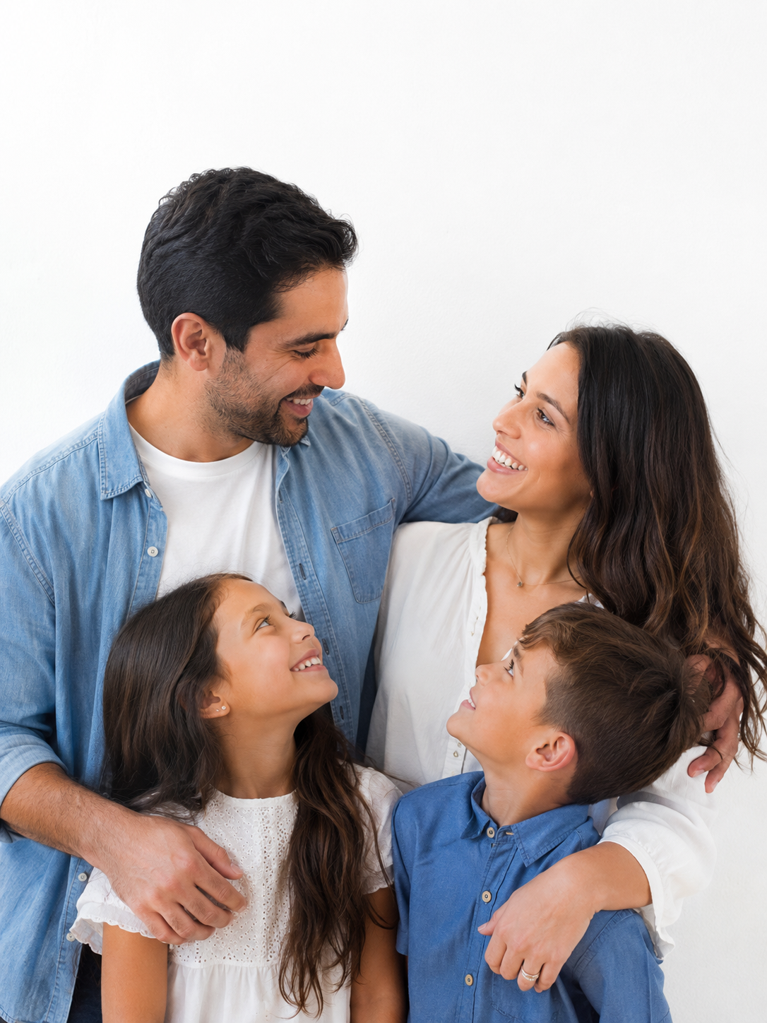 happy family showing healthy smiles