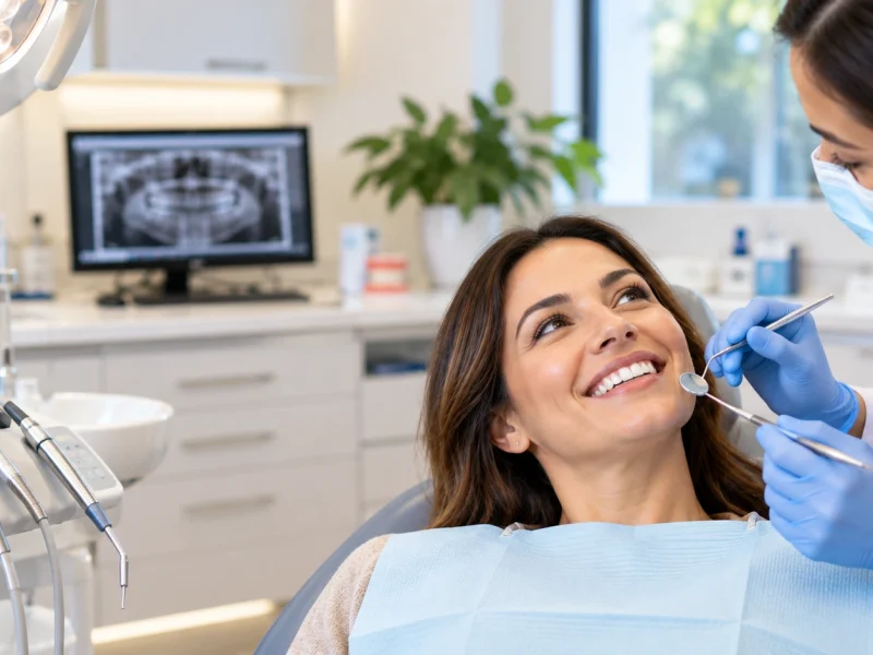 Smiling Patient at the Modern Dentist