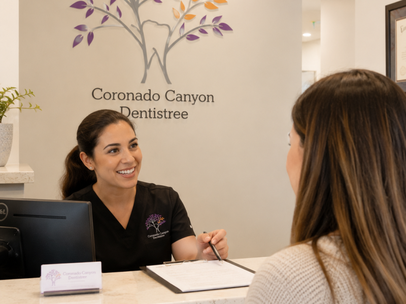 Coronado Canyon Dentistree reception area
